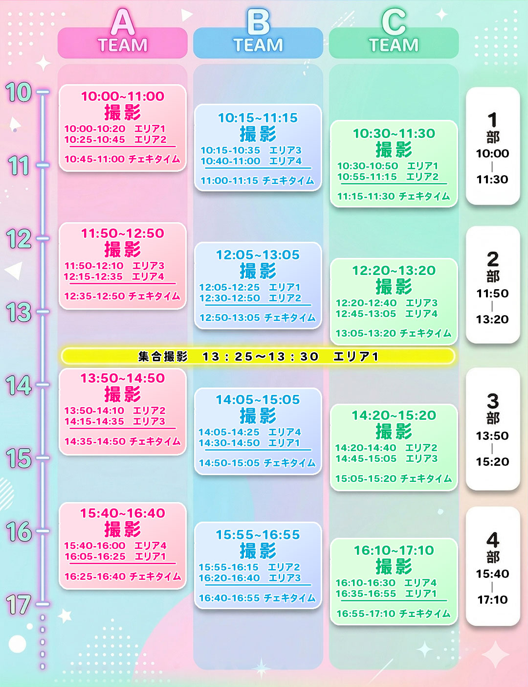 イベントのタイムテーブル